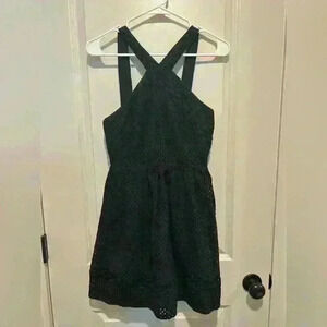 Jodi Kristopher black laced cris cross dress size 5 mini midi